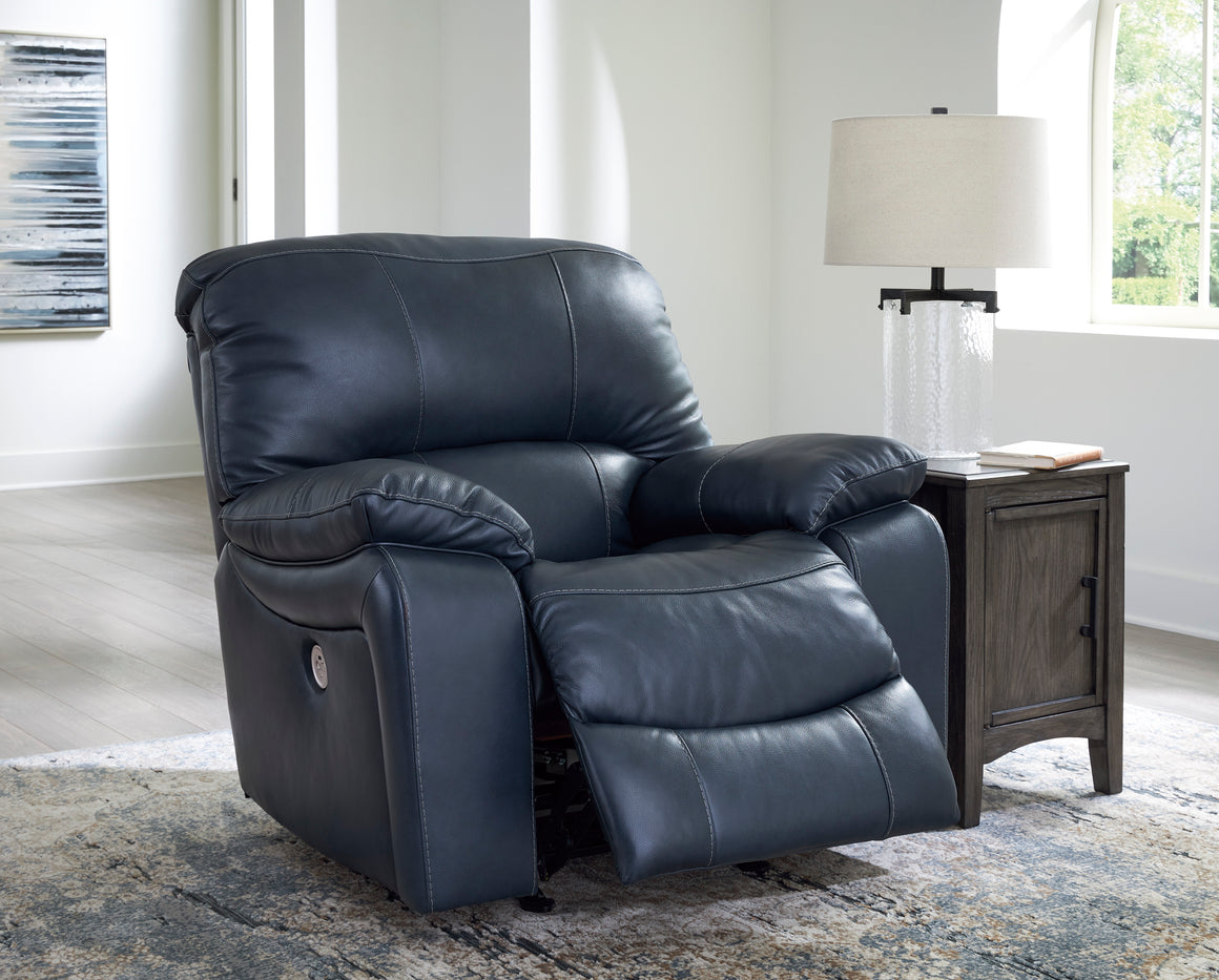 Leesworth Power Rocker Recliner - Ocean