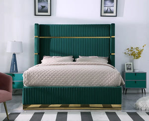 Aspen Platform Bed - Green/Gold