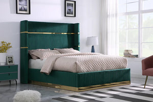 Aspen Platform Bed - Green/Gold