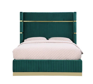 Aspen Platform Bed - Green/Gold