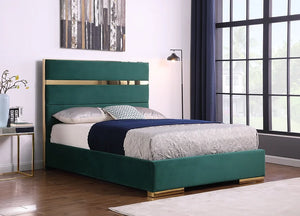 Cartier Platform Bed - Green/Gold