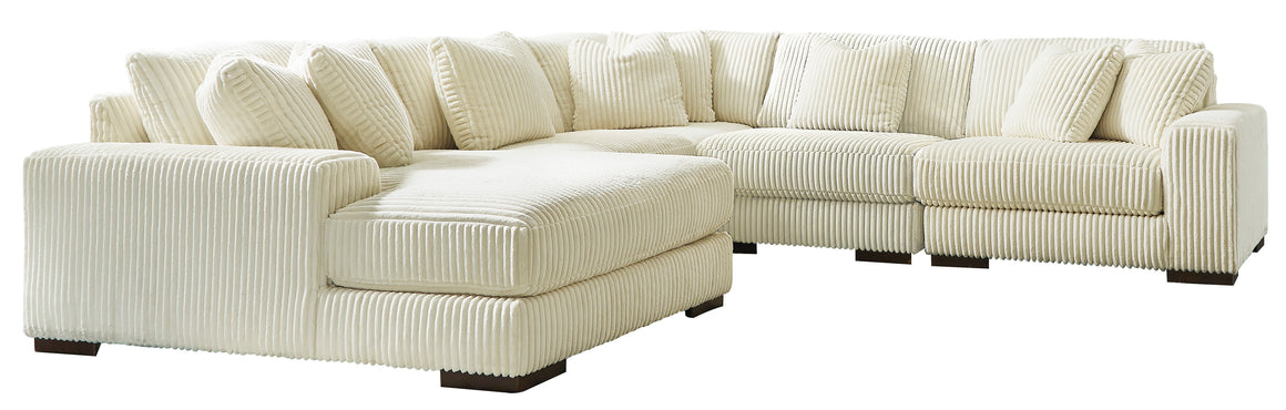 Lindyn 5-Piece Sectional with Left Facing Chaise - Ivory