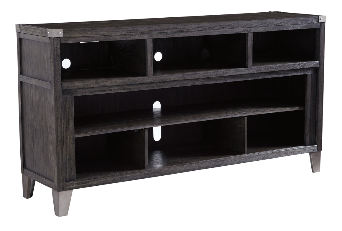 Todoe Large TV Stand w/Fireplace Option - Gray